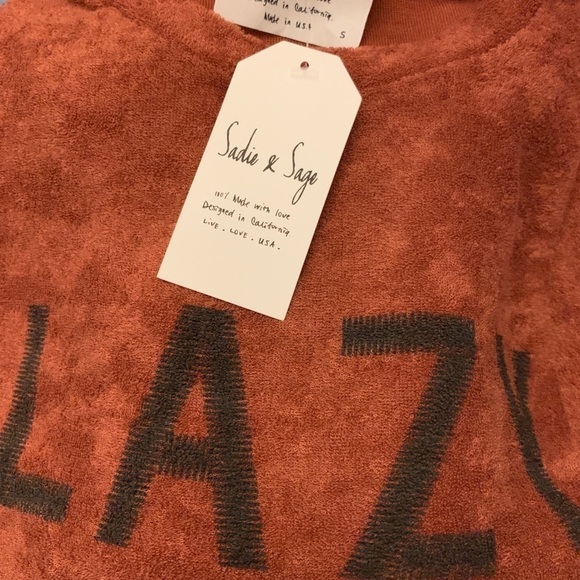 Super Soft LAZY Crop Length Graphic Sweater Top - Picture 6 of 8